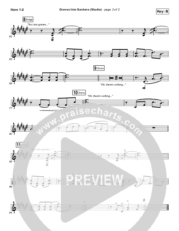 Graves Into Gardens (Studio) Brass Pack (Elevation Worship)