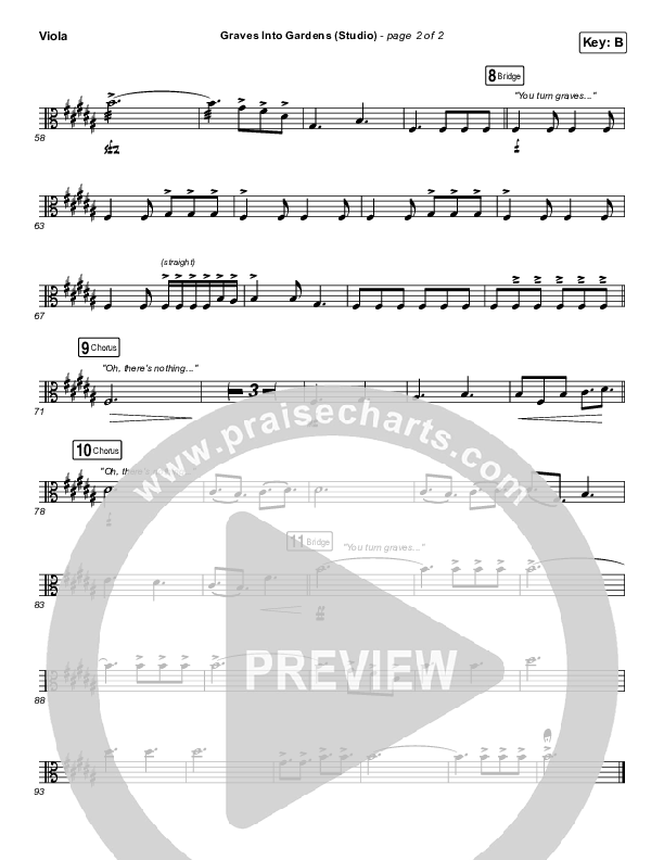 Graves Into Gardens (Studio) Viola (Elevation Worship)