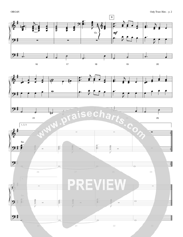 Only Trust Him Organ (Todd Billingsley)