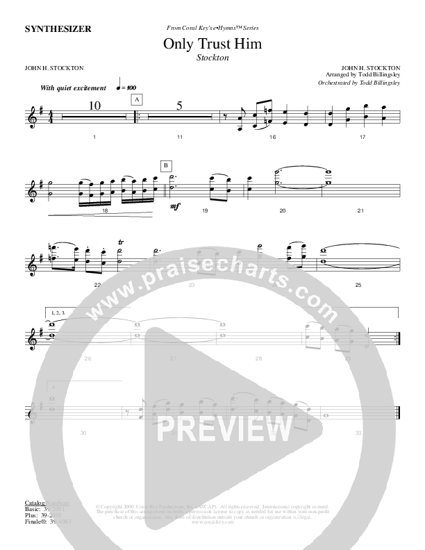 Only Trust Him Synth (Todd Billingsley)