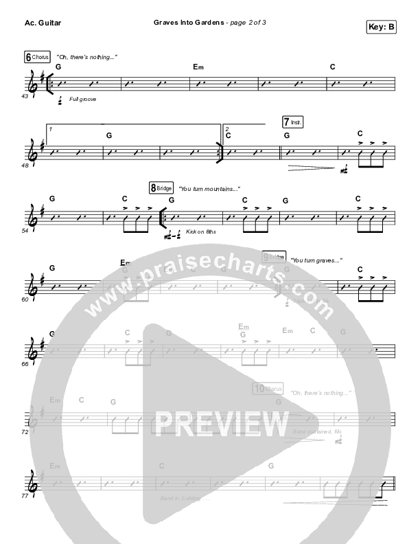 Living Sacrifice (Live) Chords PDF (Brandon Lake) - PraiseCharts