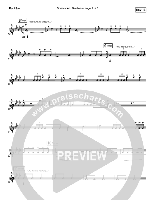 Graves Into Gardens Bari Sax (Brandon Lake)