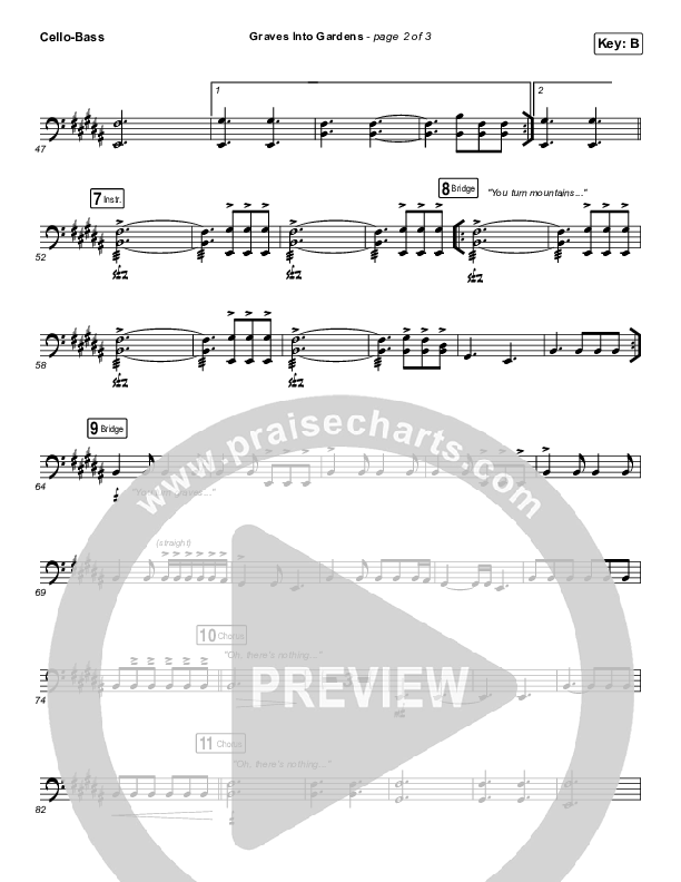 Graves Into Gardens Cello/Bass (Brandon Lake)