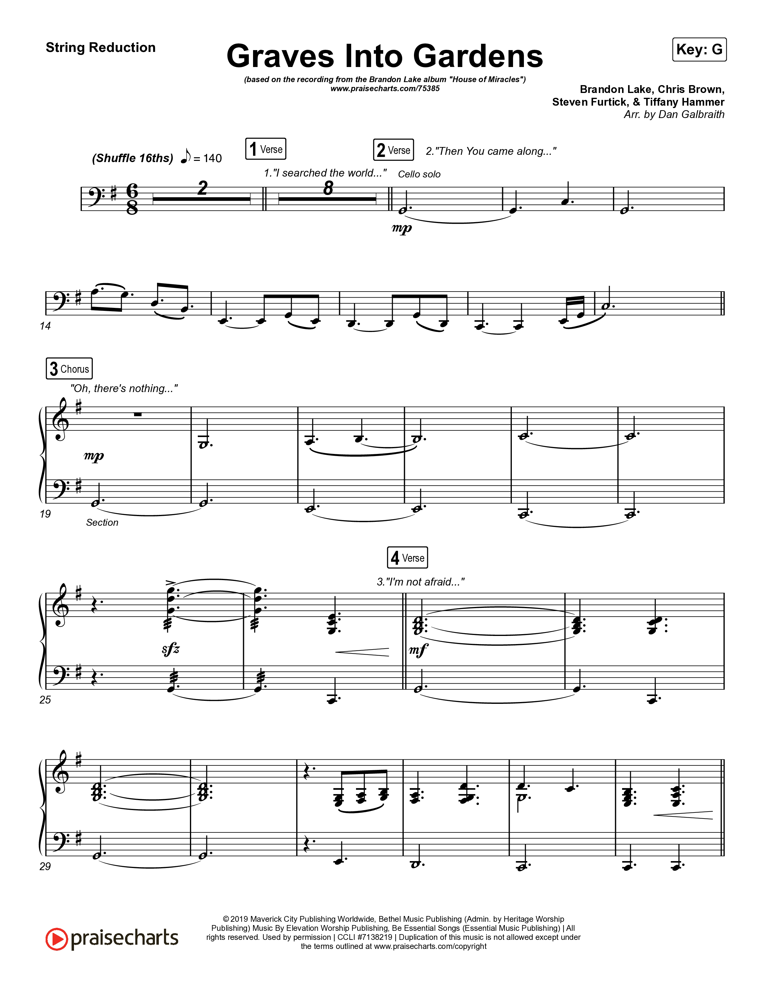 Graves Into Gardens String Reduction (Brandon Lake)