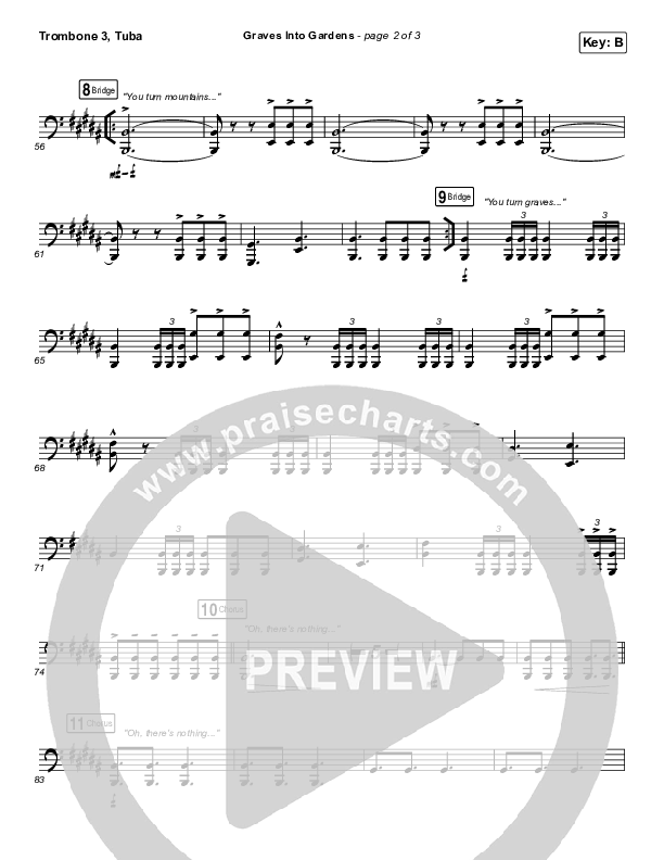 Graves Into Gardens Trombone 3/Tuba (Brandon Lake)