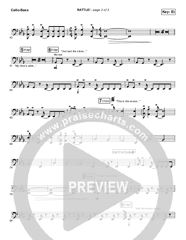 RATTLE! Cello/Bass (Brandon Lake / Tasha Cobbs Leonard)