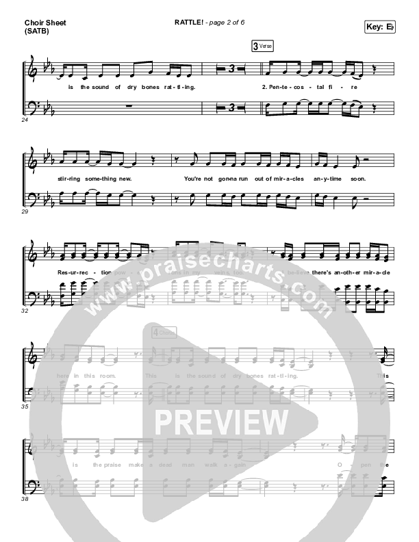 RATTLE! Choir Sheet (SATB) (Brandon Lake / Tasha Cobbs Leonard)