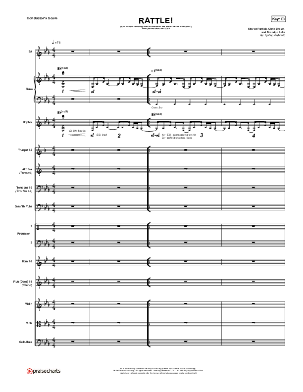 RATTLE! Conductor's Score (Brandon Lake / Tasha Cobbs Leonard)