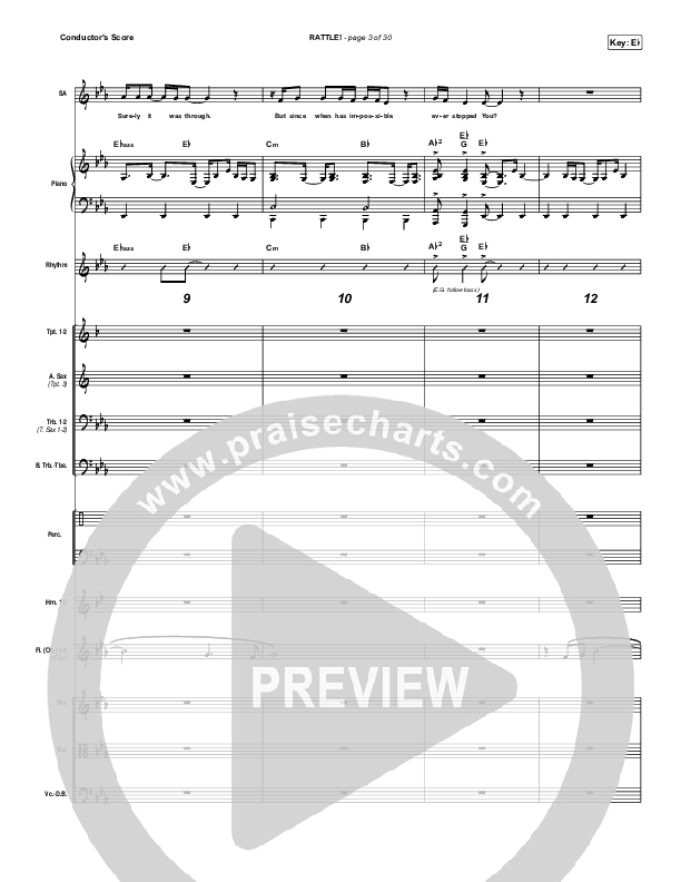 RATTLE! Conductor's Score (Brandon Lake / Tasha Cobbs Leonard)