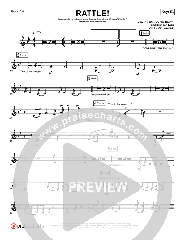 RATTLE! French Horn 1/2 (Brandon Lake / Tasha Cobbs Leonard)