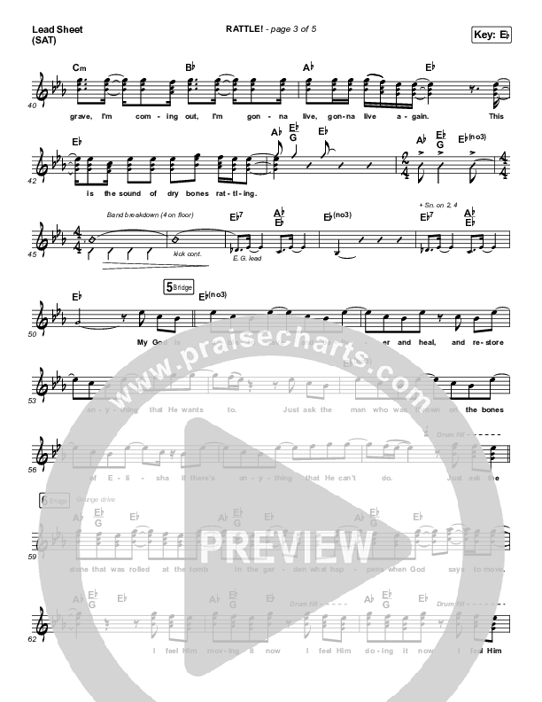 RATTLE! Lead Sheet (SAT) (Brandon Lake / Tasha Cobbs Leonard)