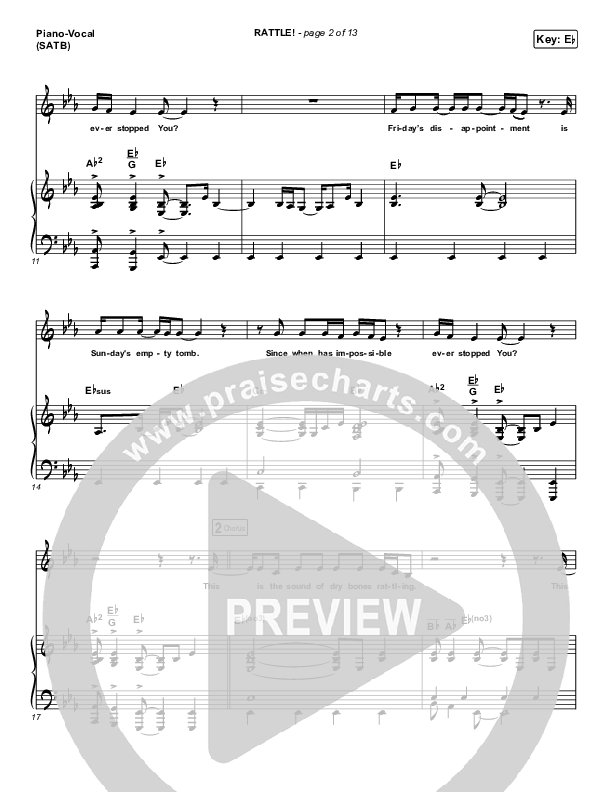 RATTLE! Piano/Vocal Pack (Brandon Lake / Tasha Cobbs Leonard)