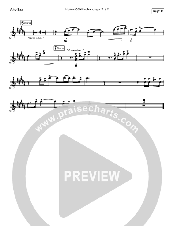 House Of Miracles Alto Sax (Brandon Lake)