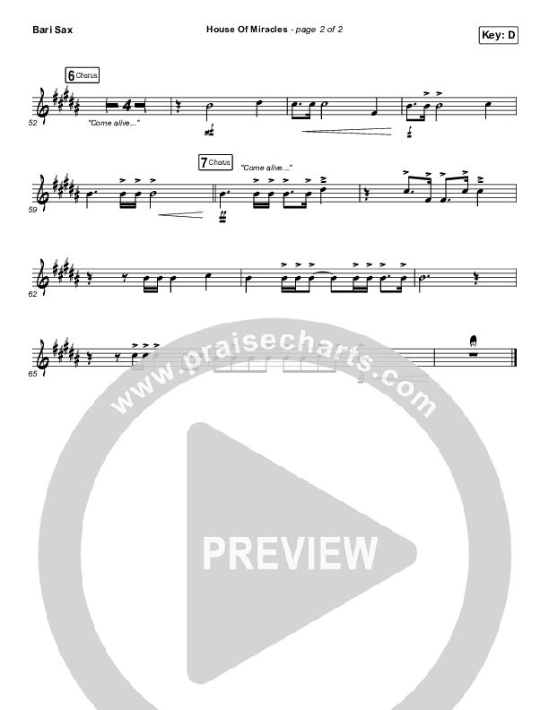 House Of Miracles Bari Sax (Brandon Lake)