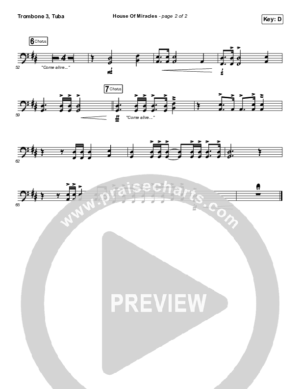 House Of Miracles Trombone 3/Tuba (Brandon Lake)