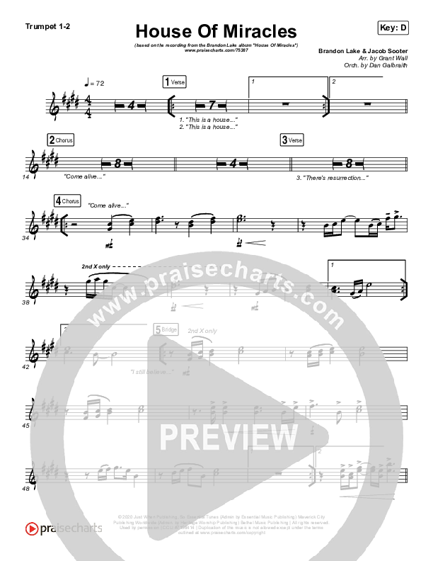 House Of Miracles Brass Pack (Brandon Lake)