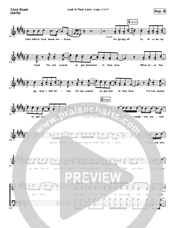 Lost In Your Love Choir Vocals (SATB) (Brandon Lake / Sarah Reeves)