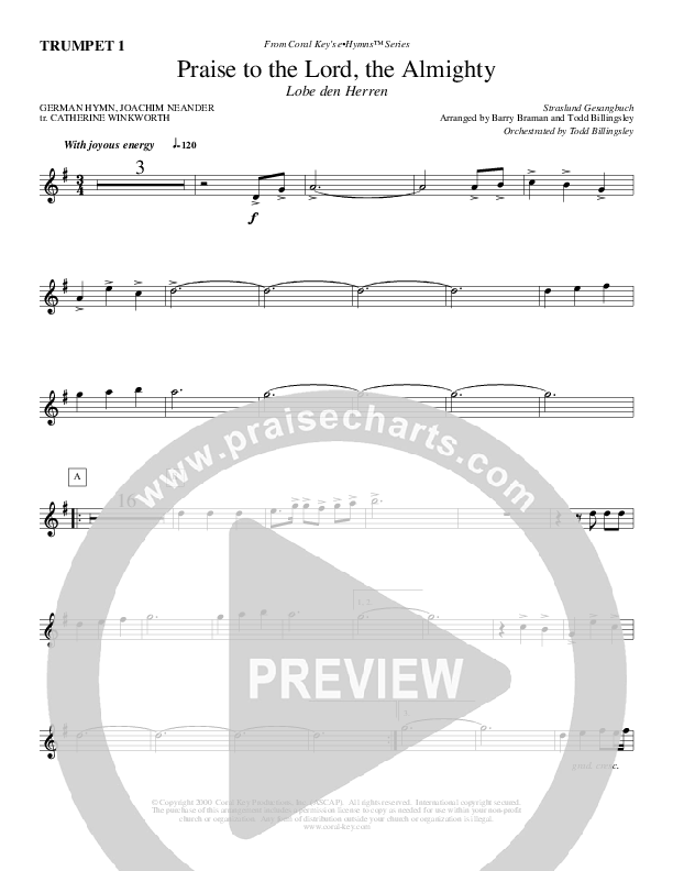Praise To The Lord The Almighty Trumpet 1 (Todd Billingsley)
