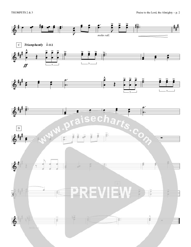Praise To The Lord The Almighty Trumpet 2/3 (Todd Billingsley)