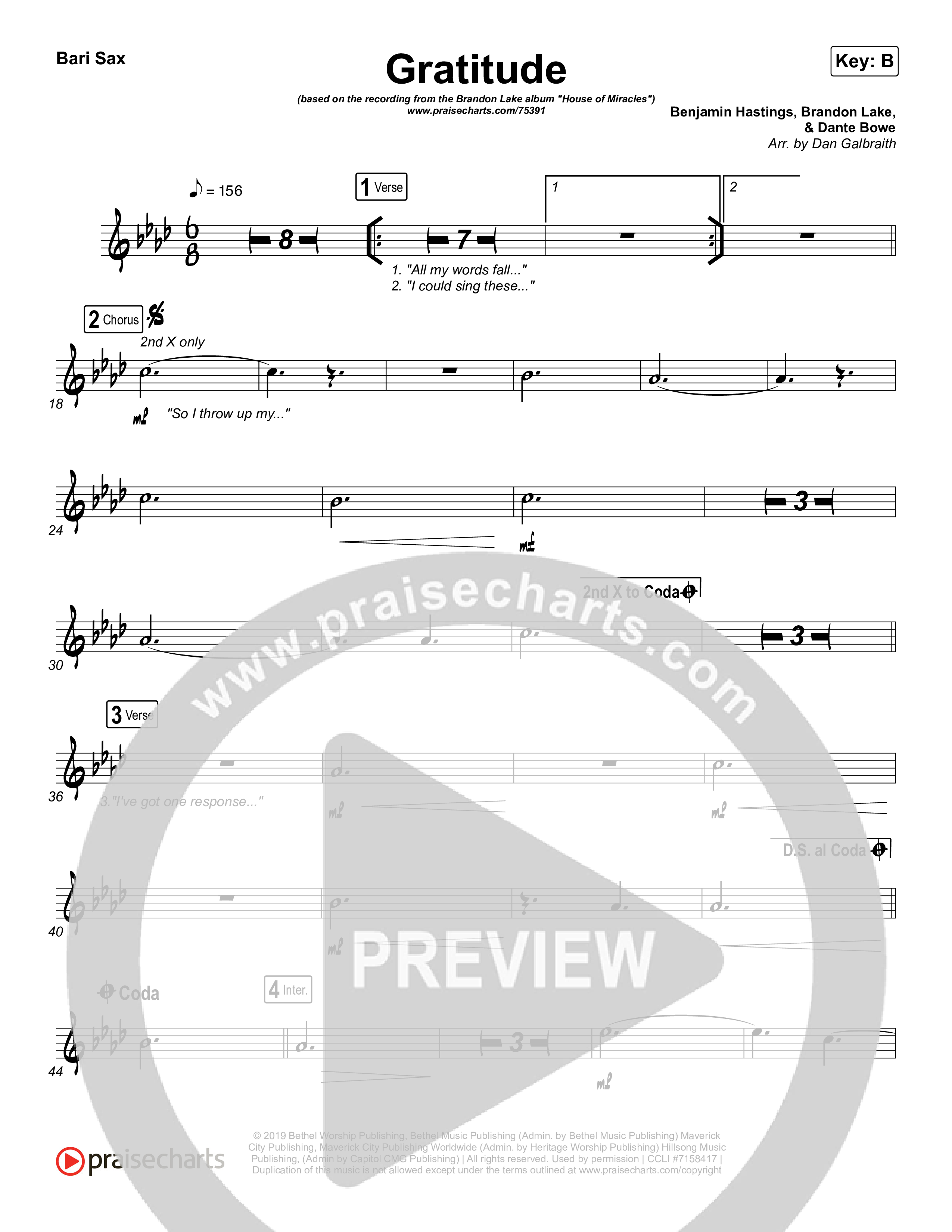 Gratitude Bari Sax (Brandon Lake)