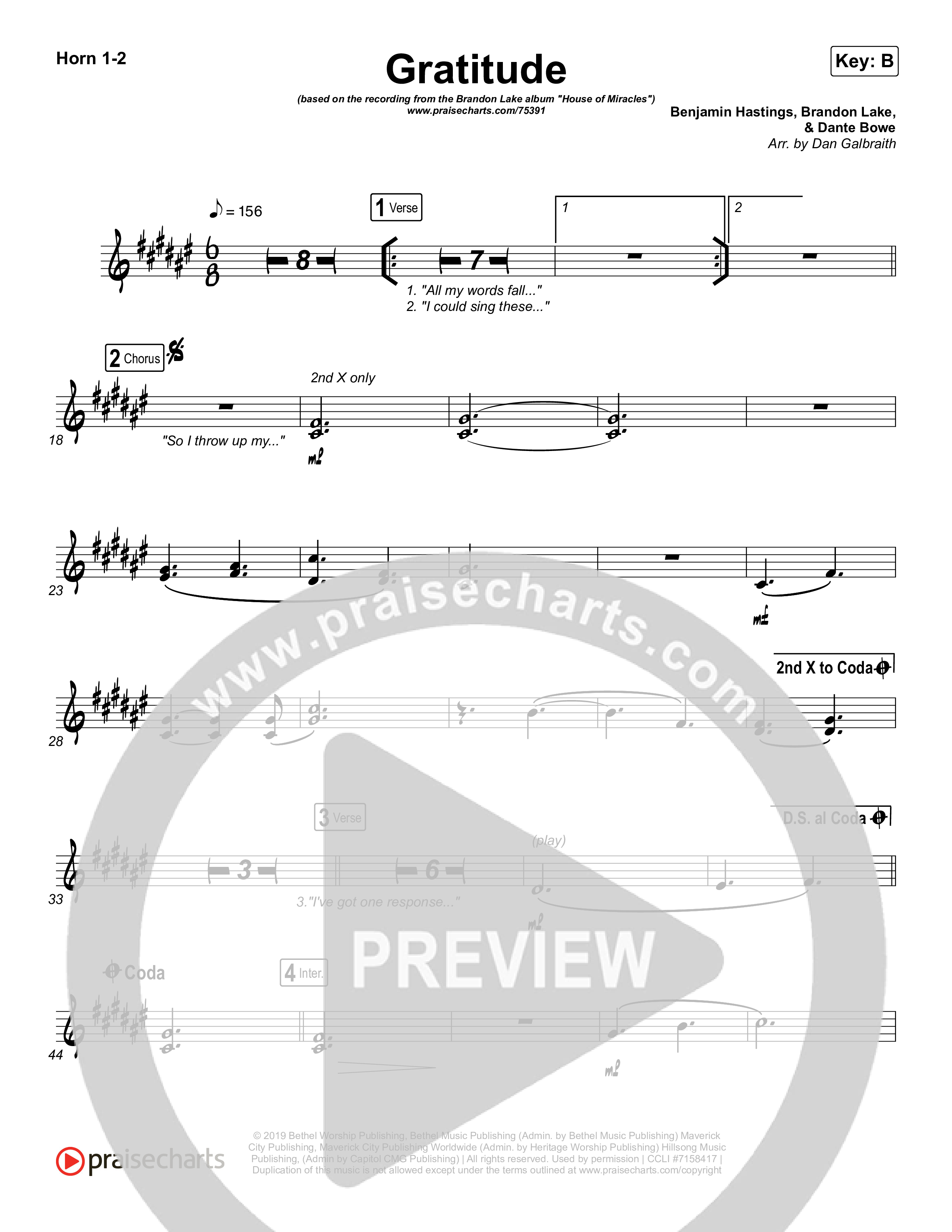 Gratitude Brass Pack (Brandon Lake)