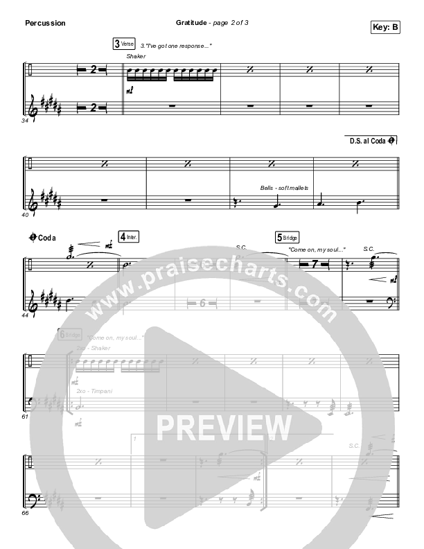 Gratitude Percussion (Brandon Lake)