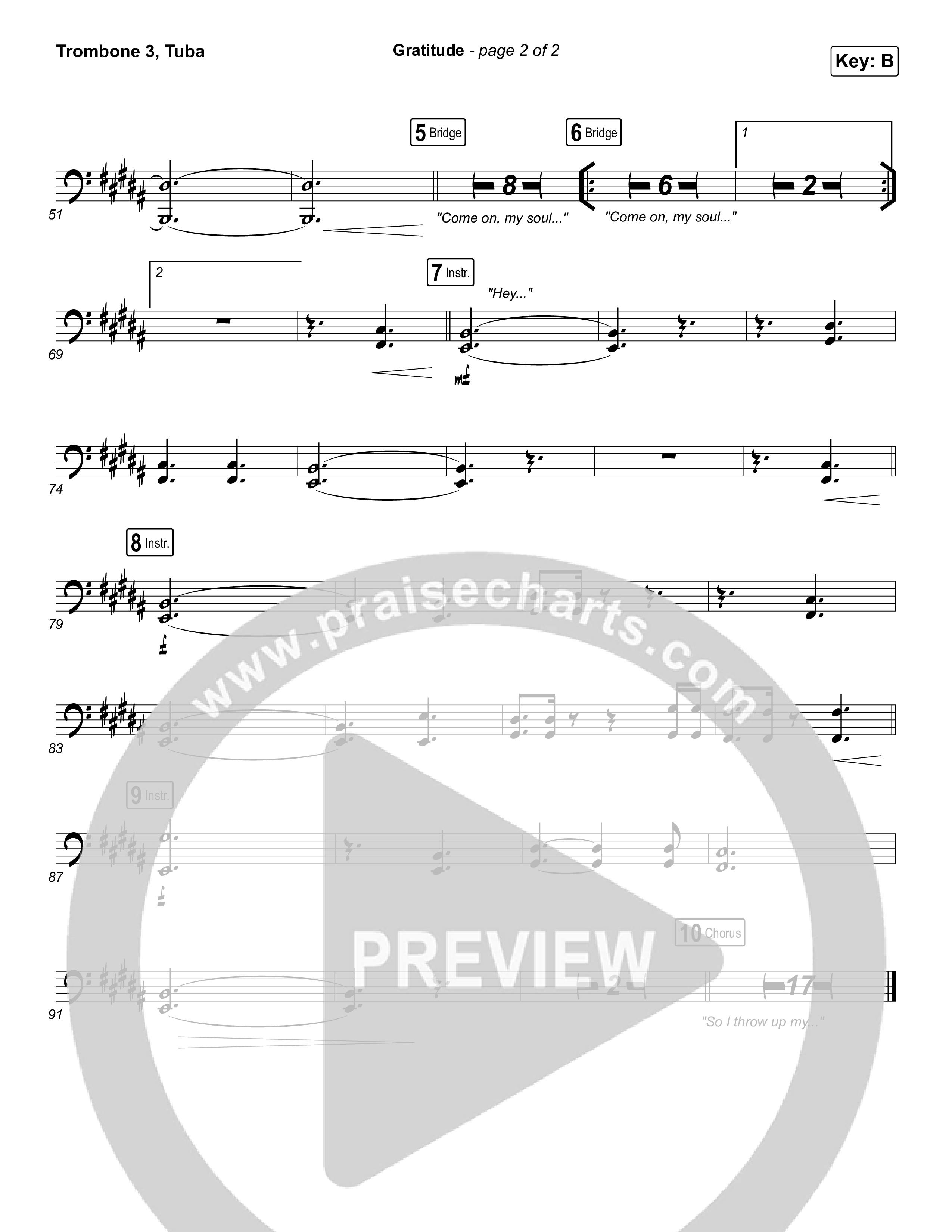 Gratitude Trombone 3/Tuba (Brandon Lake)