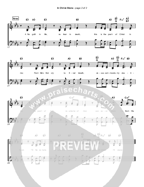 In Christ Alone Hymn Sheet (Keith & Kristyn Getty)