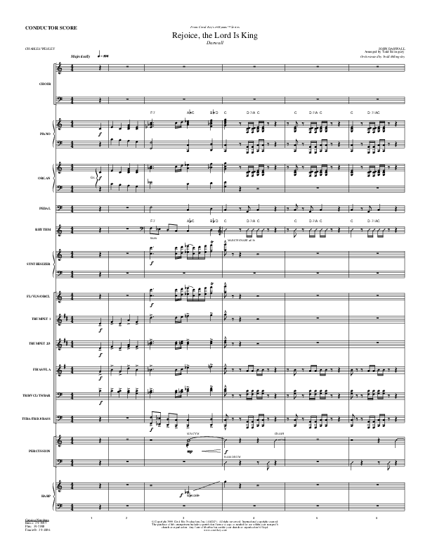Rejoice The Lord Is King Orchestration (Todd Billingsley)