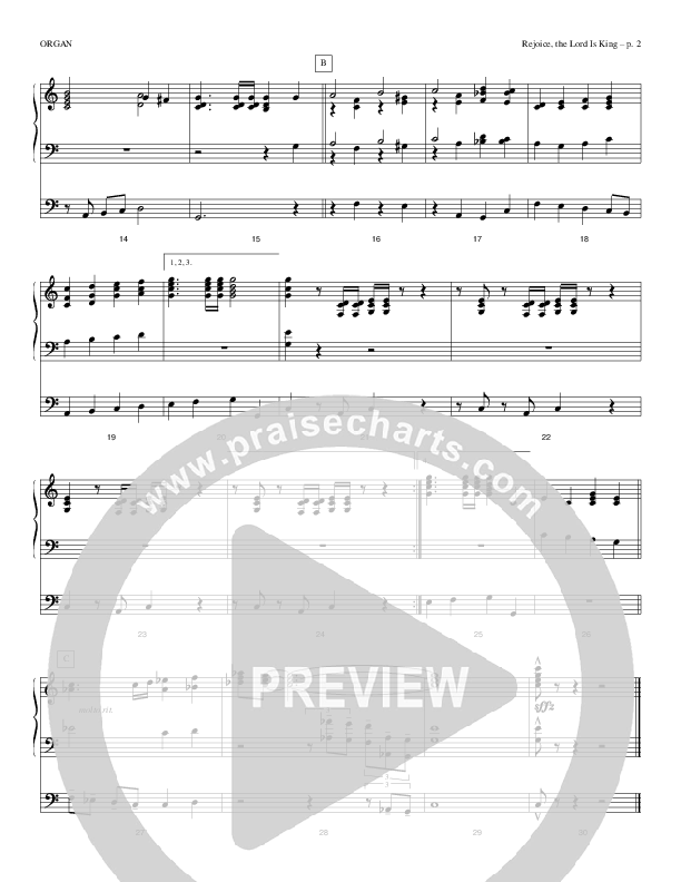 Rejoice The Lord Is King Organ (Todd Billingsley)