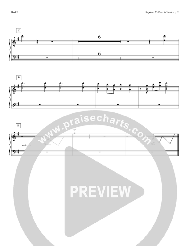 Rejoice Ye Pure In Heart Harp (Todd Billingsley)