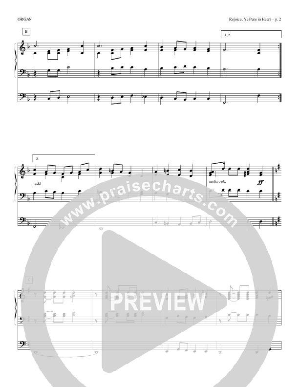 Rejoice Ye Pure In Heart Organ (Todd Billingsley)