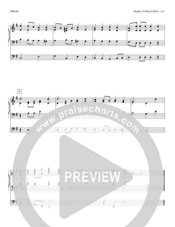 Rejoice Ye Pure In Heart Organ (Todd Billingsley)