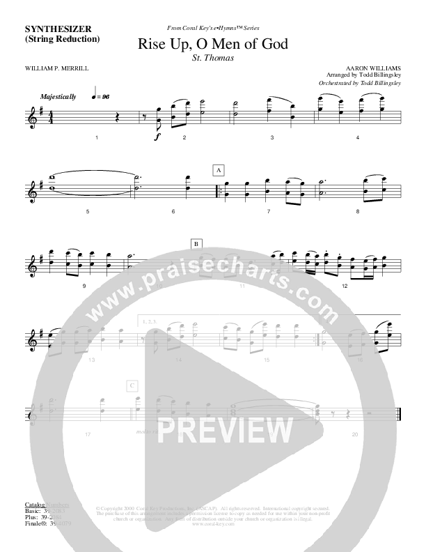 Rise Up O Men Of God Synth Strings (Todd Billingsley)