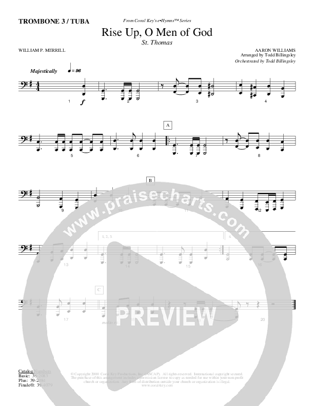 Rise Up O Men Of God Trombone 3/Tuba (Todd Billingsley)