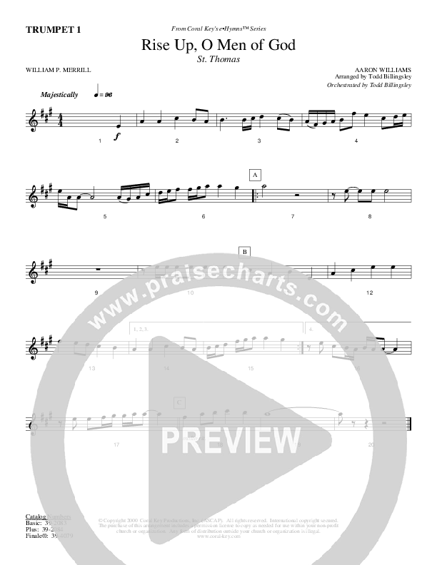 Rise Up O Men Of God Trumpet 1 (Todd Billingsley)