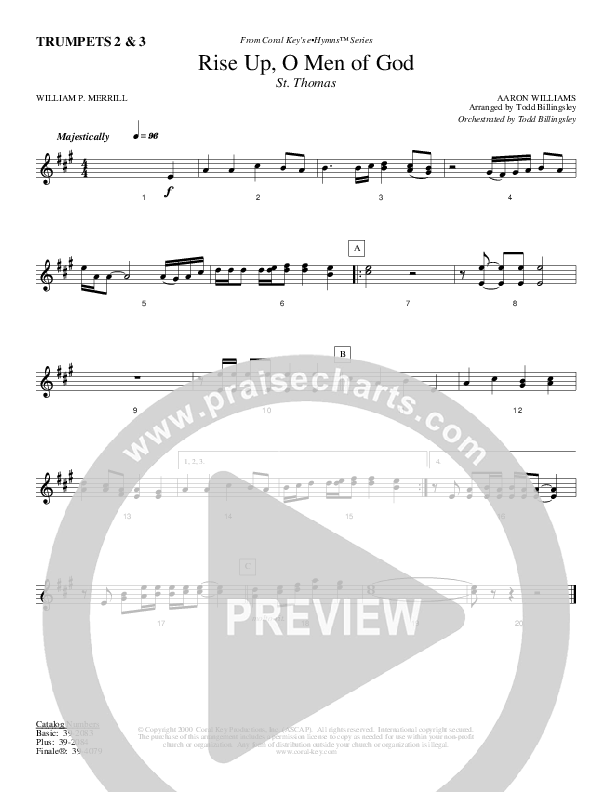 Rise Up O Men Of God Trumpet 2/3 (Todd Billingsley)