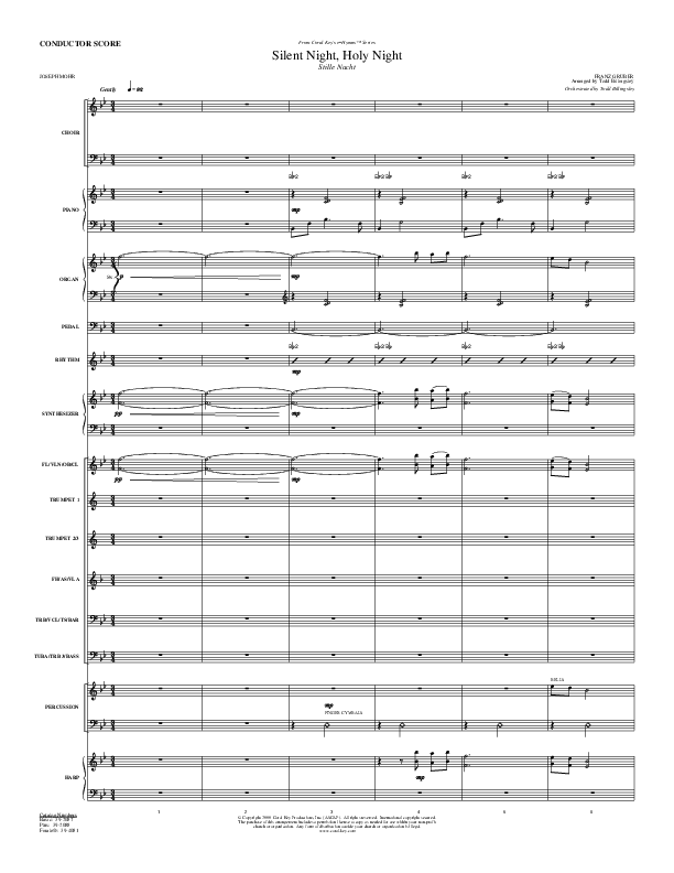 Silent Night Holy Night Conductor's Score (Todd Billingsley)