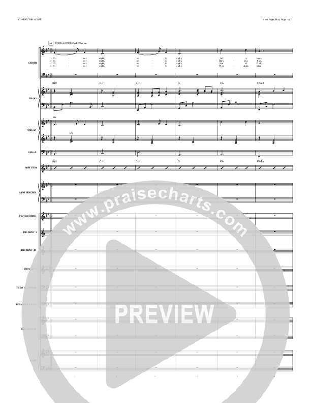 Silent Night Holy Night Conductor's Score (Todd Billingsley)