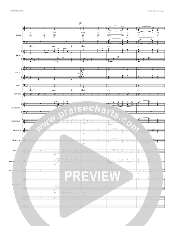 Silent Night Holy Night Conductor's Score (Todd Billingsley)