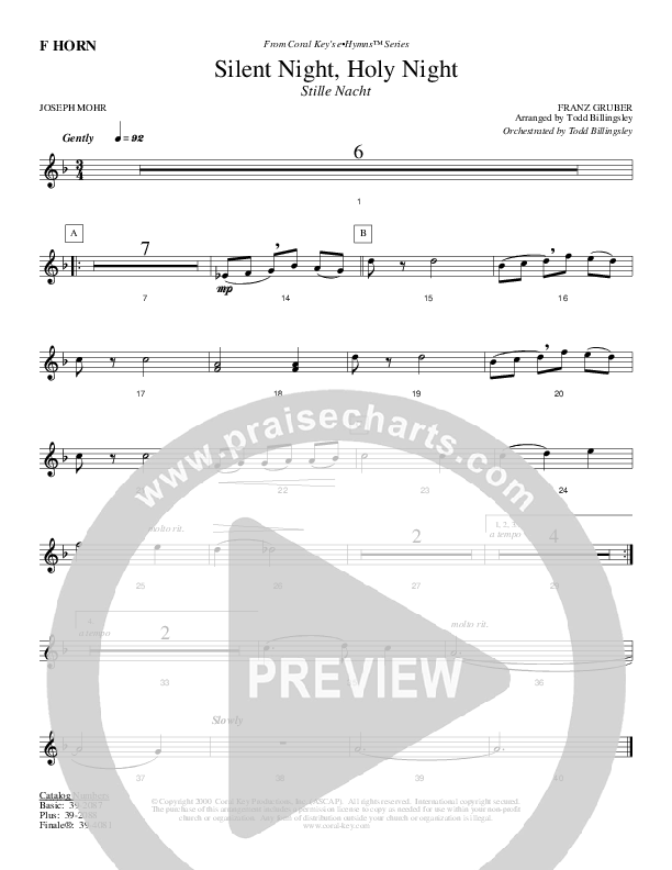 Silent Night Holy Night French Horn (Todd Billingsley)