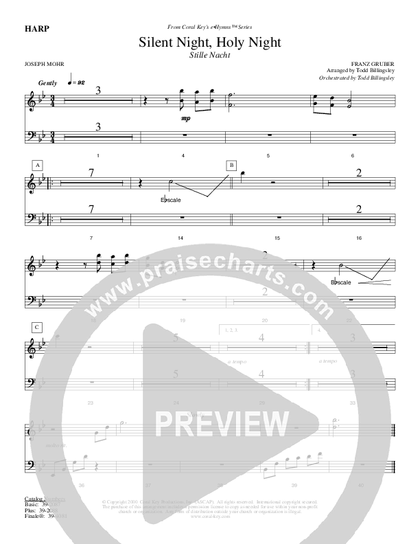 Silent Night Holy Night Harp (Todd Billingsley)