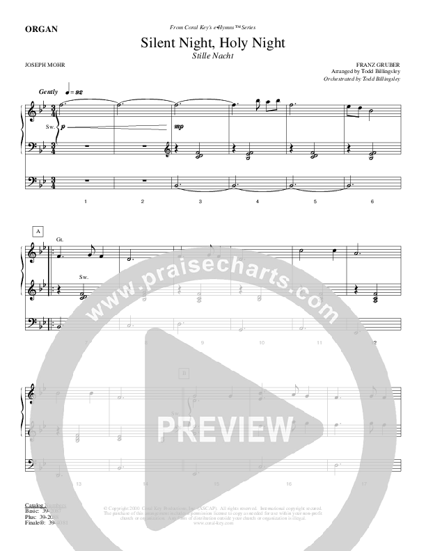 Silent Night Holy Night Organ (Todd Billingsley)