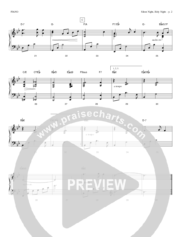 Silent Night Holy Night Piano Sheet (Todd Billingsley)