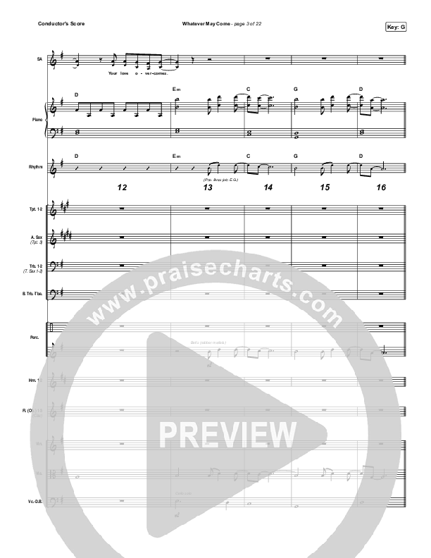 Whatever May Come Conductor's Score (Jeremy Camp / Adrienne Camp)