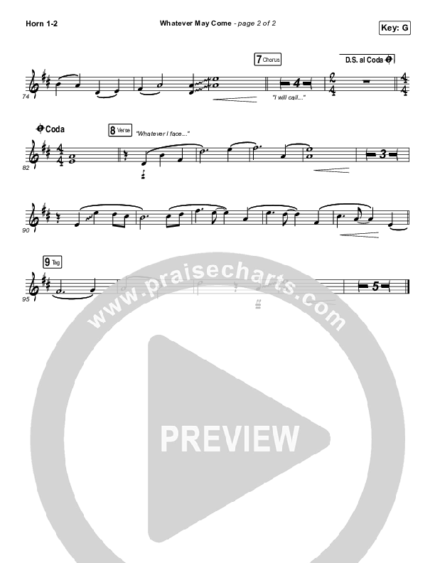 Whatever May Come Brass Pack (Jeremy Camp / Adrienne Camp)