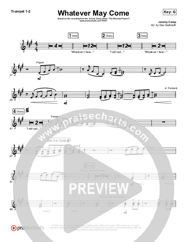 Whatever May Come Brass Pack (Jeremy Camp / Adrienne Camp)