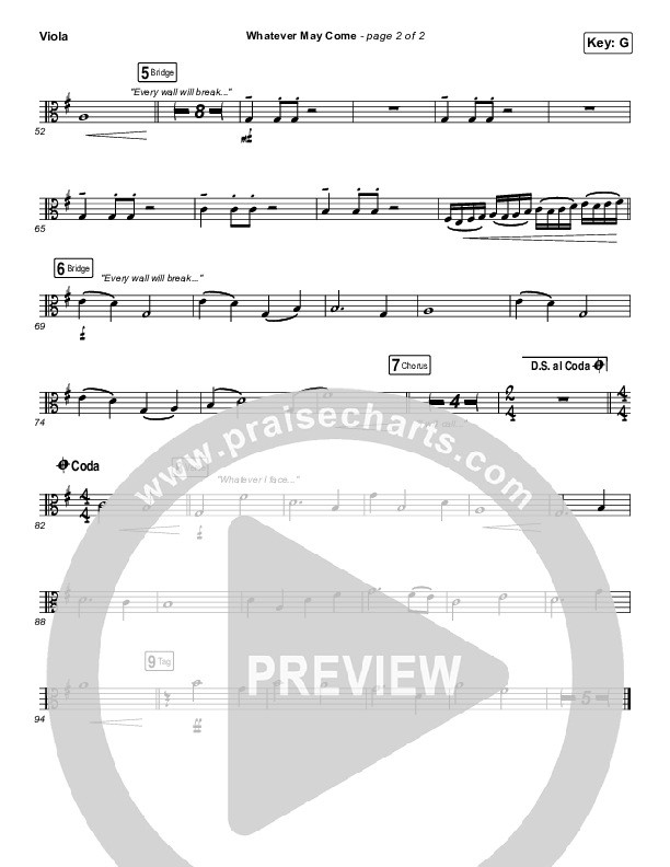 Whatever May Come Viola (Jeremy Camp / Adrienne Camp)