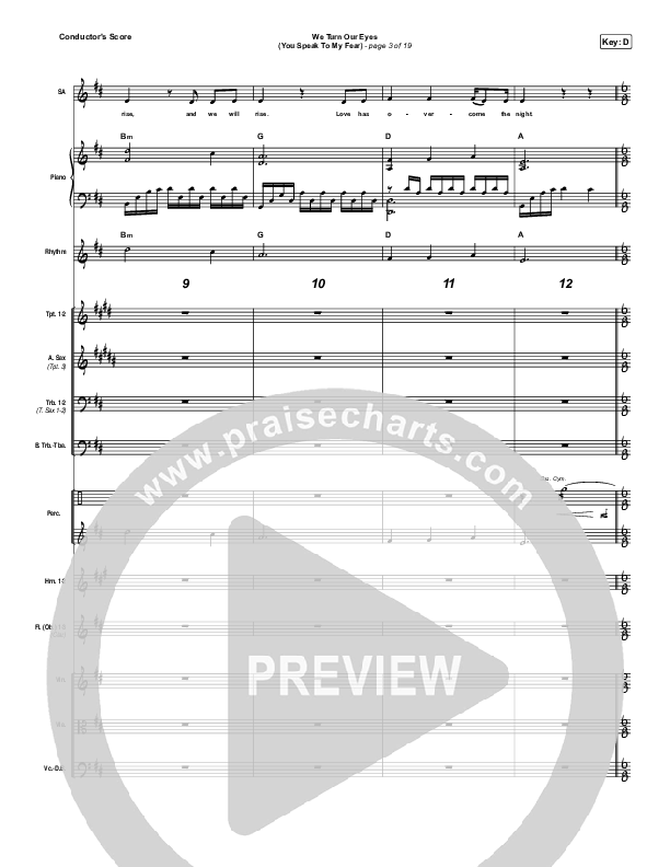We Turn Our Eyes Conductor's Score (Jeremy Camp / Adrienne Camp)