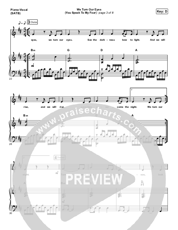 We Turn Our Eyes Piano/Vocal Pack (Jeremy Camp / Adrienne Camp)